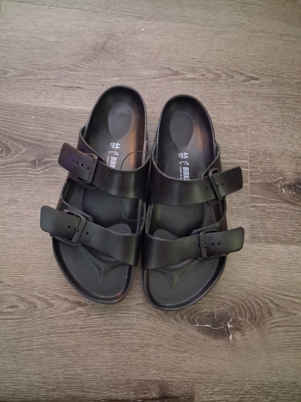 Birkenstock Men’s Black Two-Strap Slide Sandals